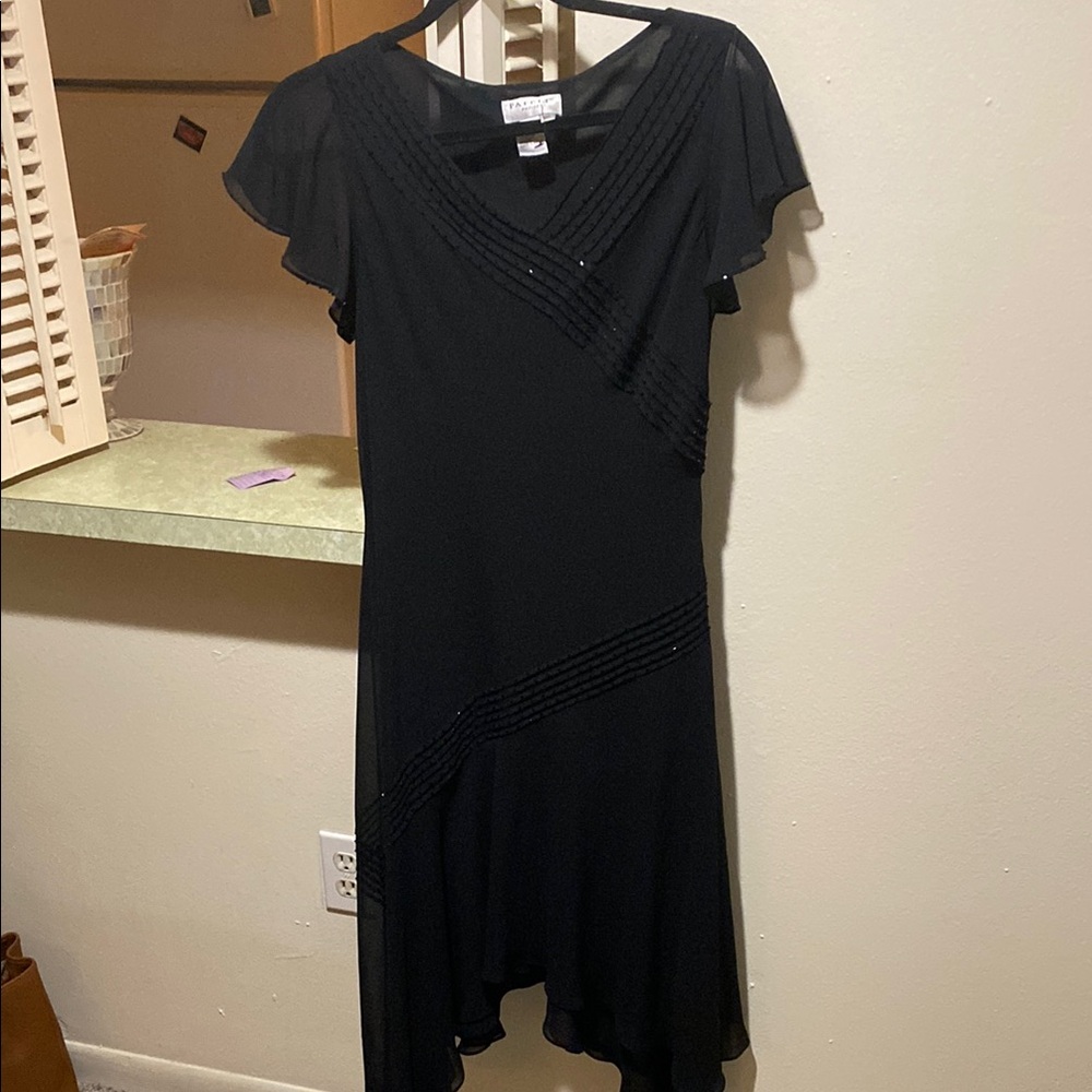 Adrianna Papell Black High-Low Dress